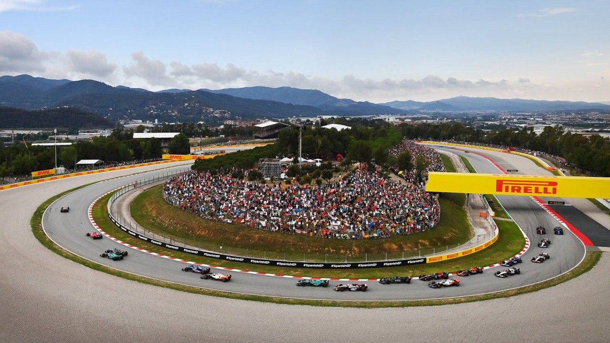 Sortida de l'últim gran premi de Fórmula 1 al Circuit de Catalunya