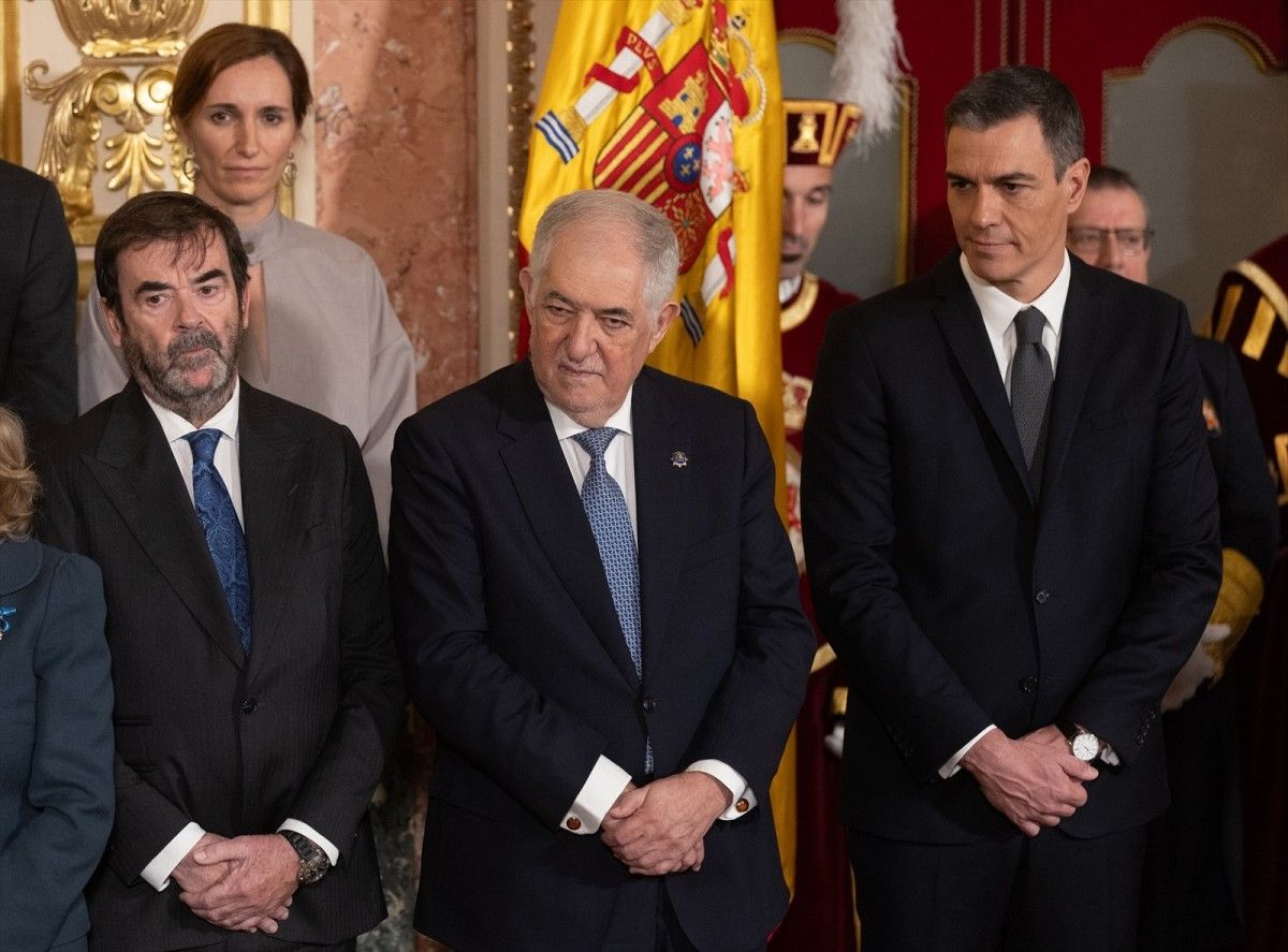 Pedro Sánchez aquest dimecres amb els presidents del CGPJ i el TC