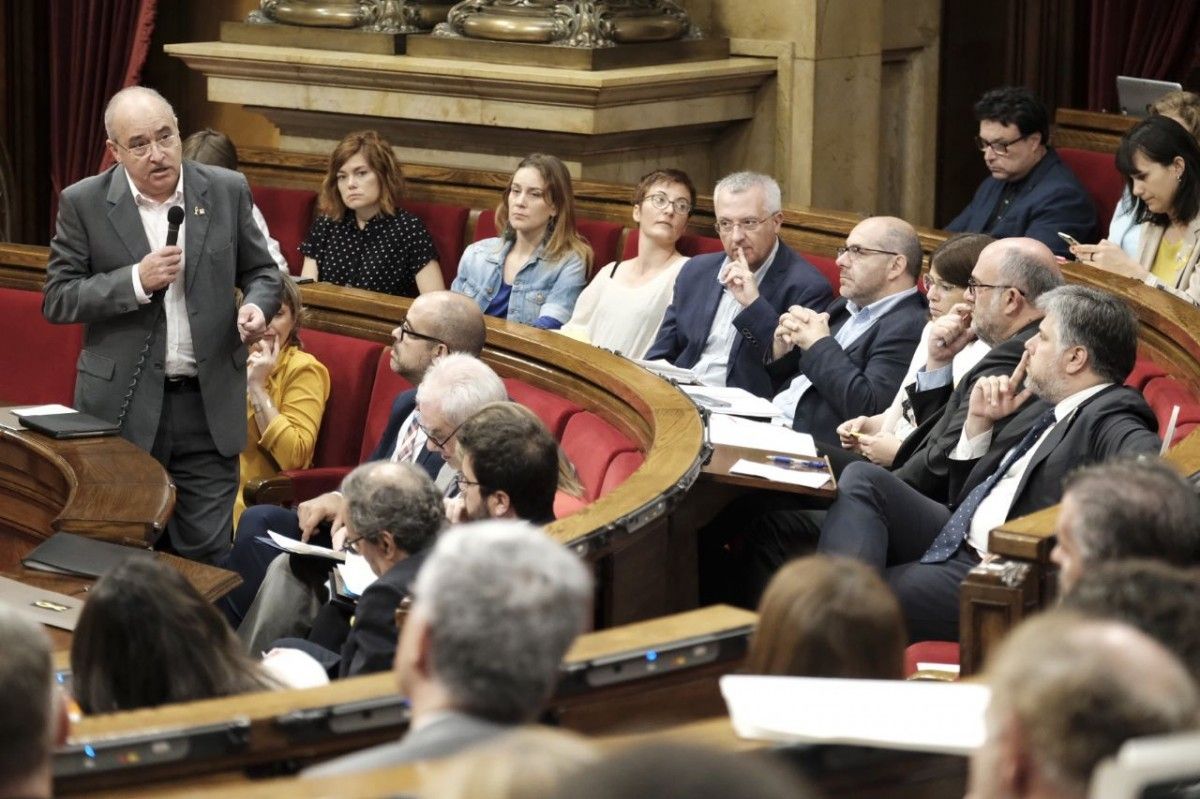 Josep Bargalló, conseller d'Ensenyament, al Parlament