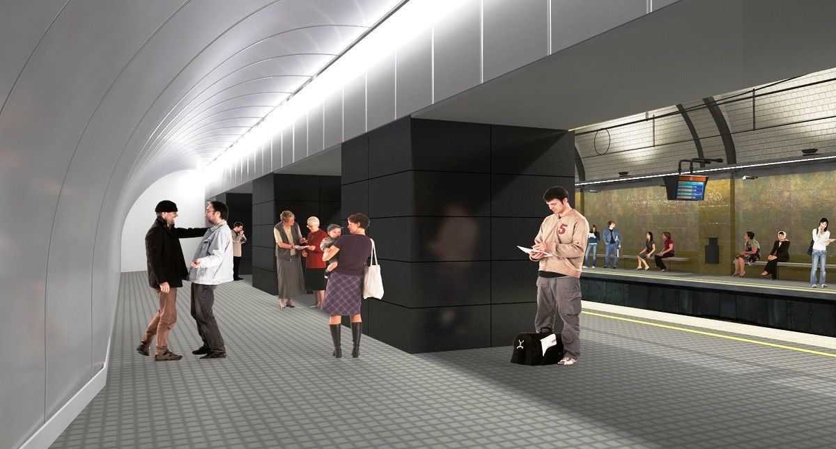 Imatge virtual de la nova andana de l'estació de Provença dels Ferrocarrils