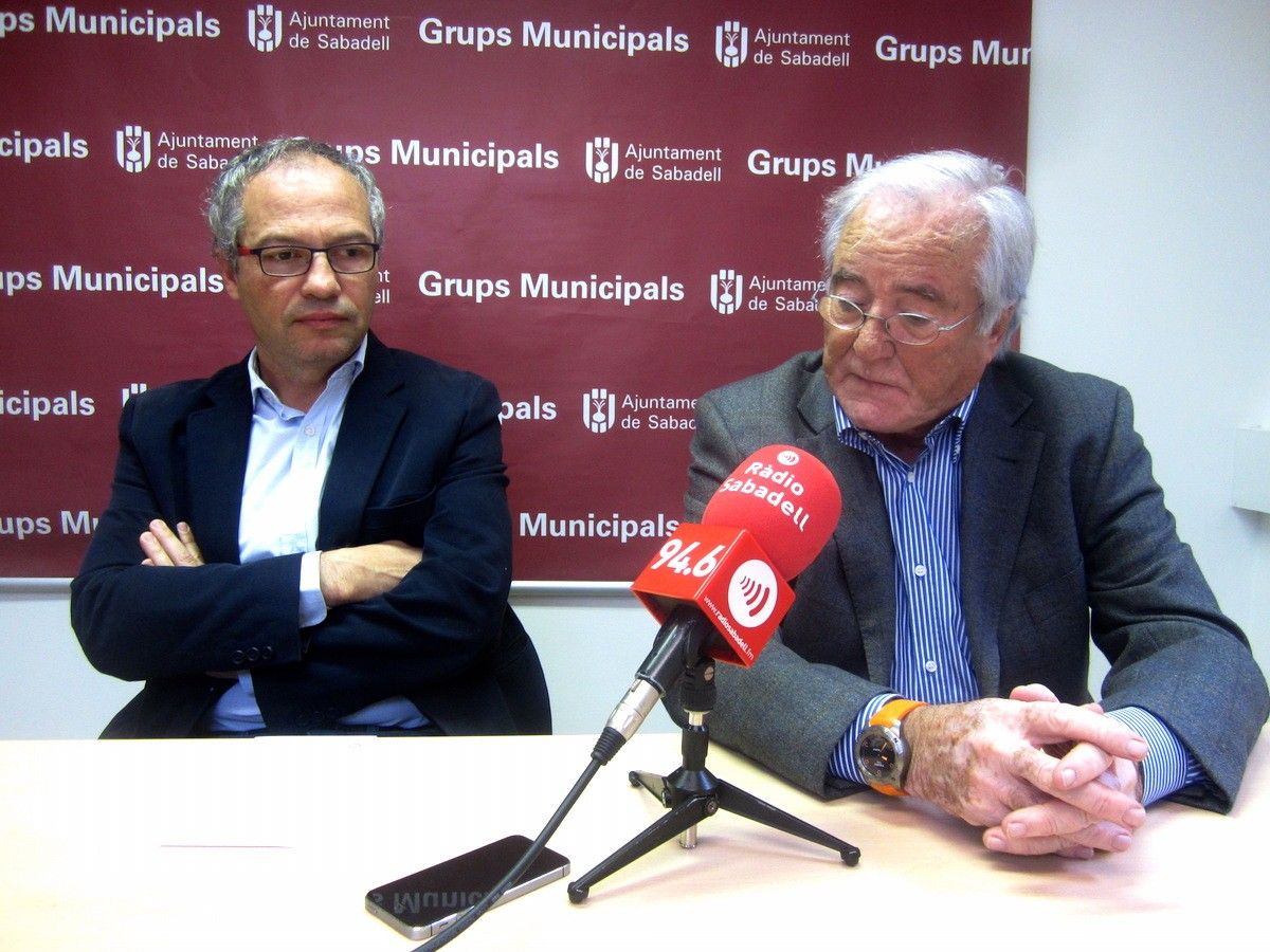 Carles Rossinyol i Manel Borrell, membre del grup cívic
