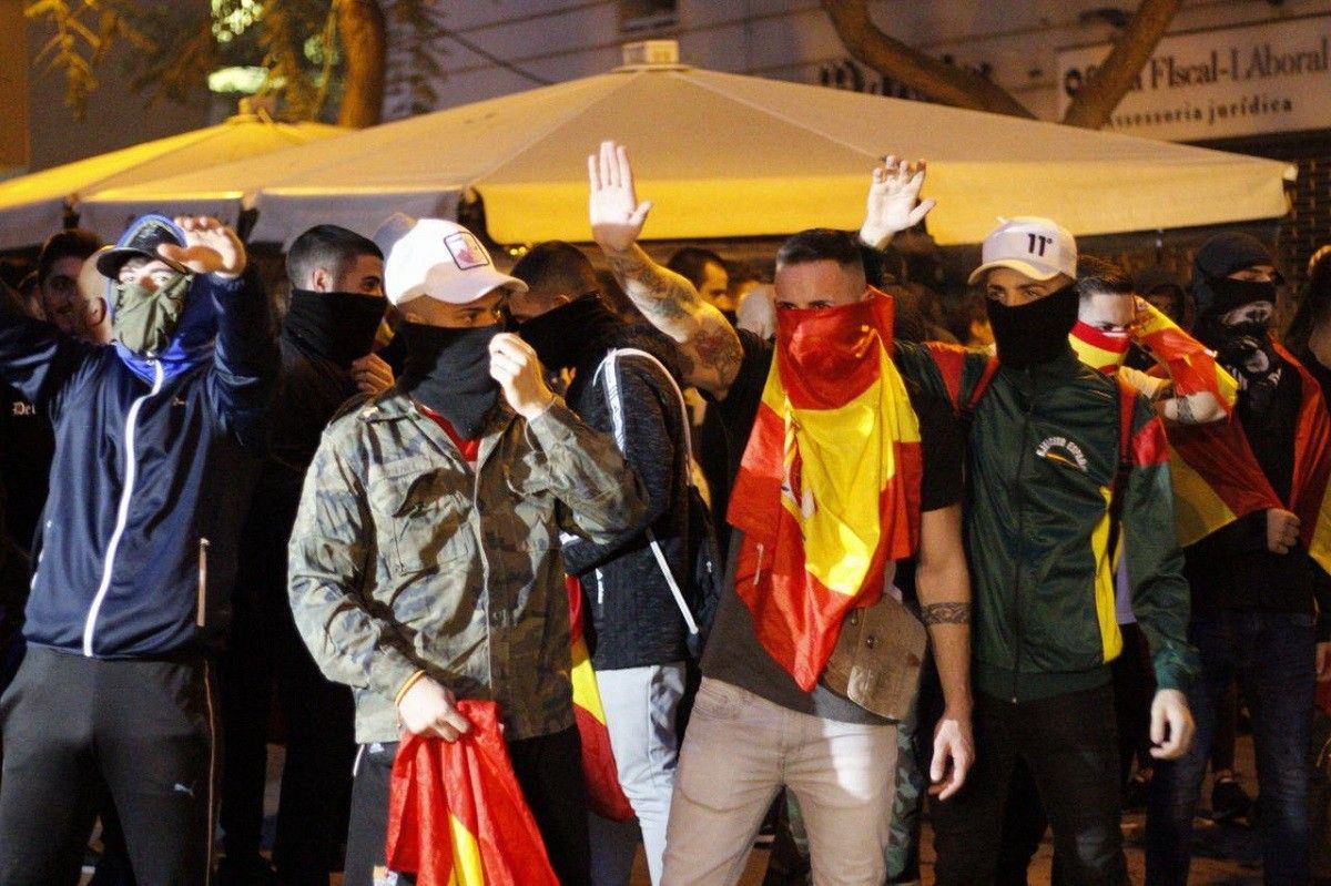 Ultres manifestant-se a Barcelona
