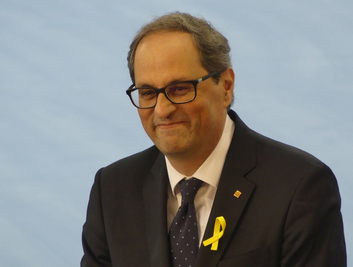 Quim Torra, president de la Generalitat, en la inauguració del Palau d'Esports de Tarragona