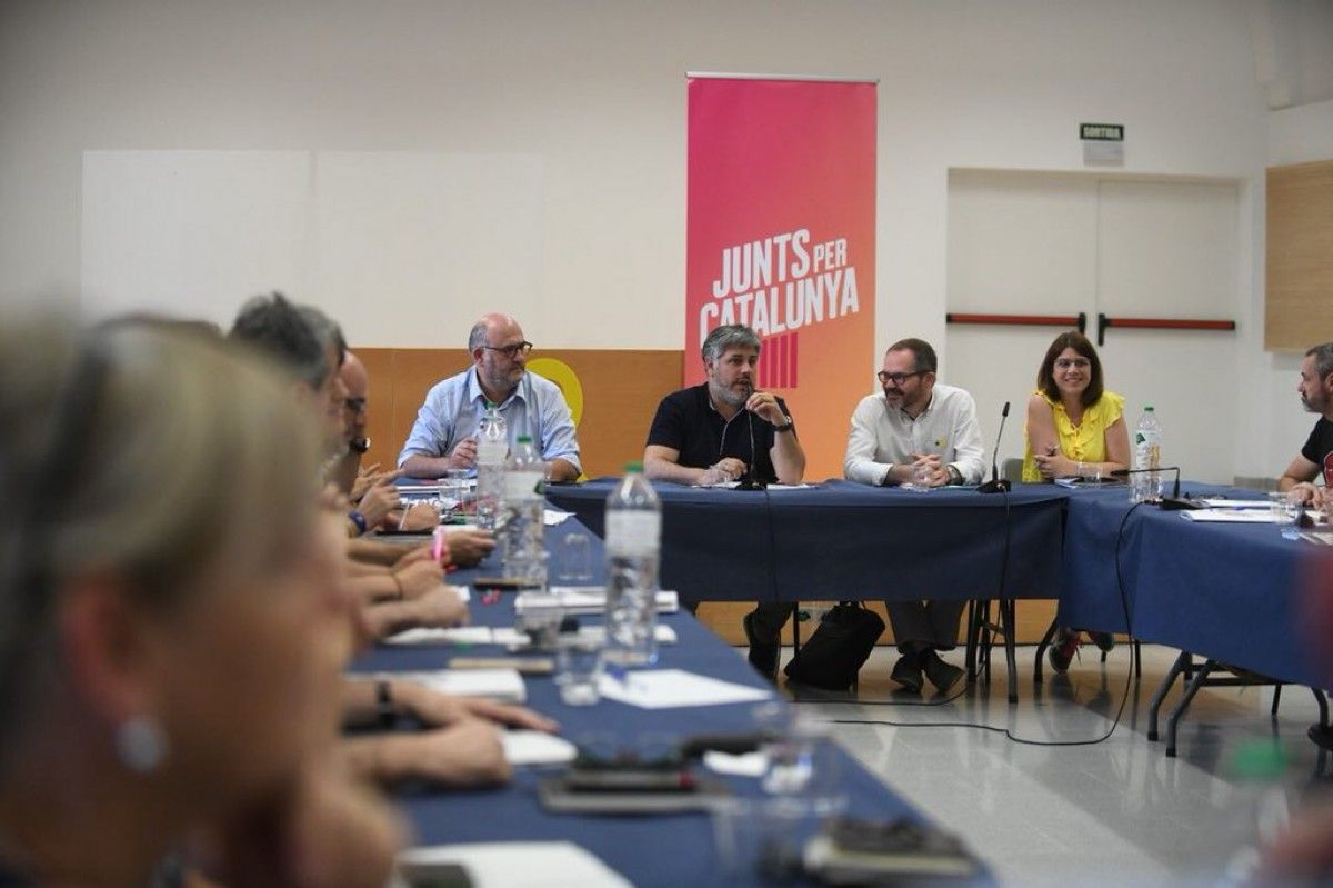 Reunió del grup parlamentari de Junts per Catalunya a Valls