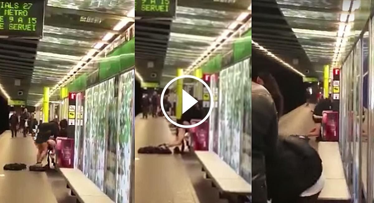Vídeo de la parella practicant sexe al metro de Barcelona