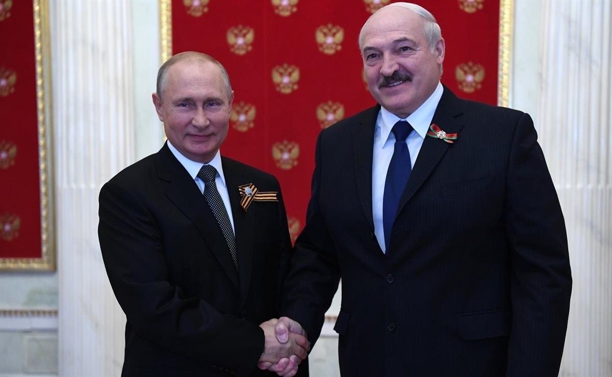 Els líders rus, Vladimir Putin, i bielorrús, Aleksandr Lukiaxenko. 