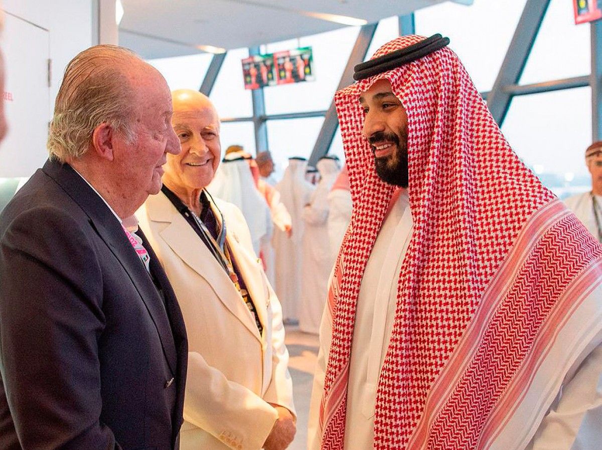 Joan Carles I i el príncep Bin Salmán, a Abu Dhabi.