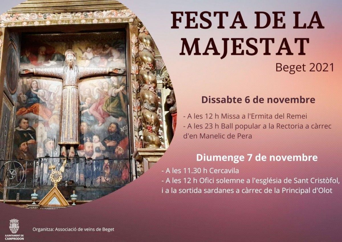 Programa de la Festa de Sa Majestat de Beget.
