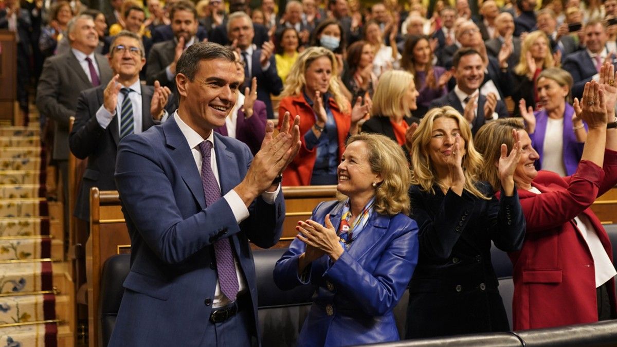 Pedro Sánchez, després de la seva investidura.