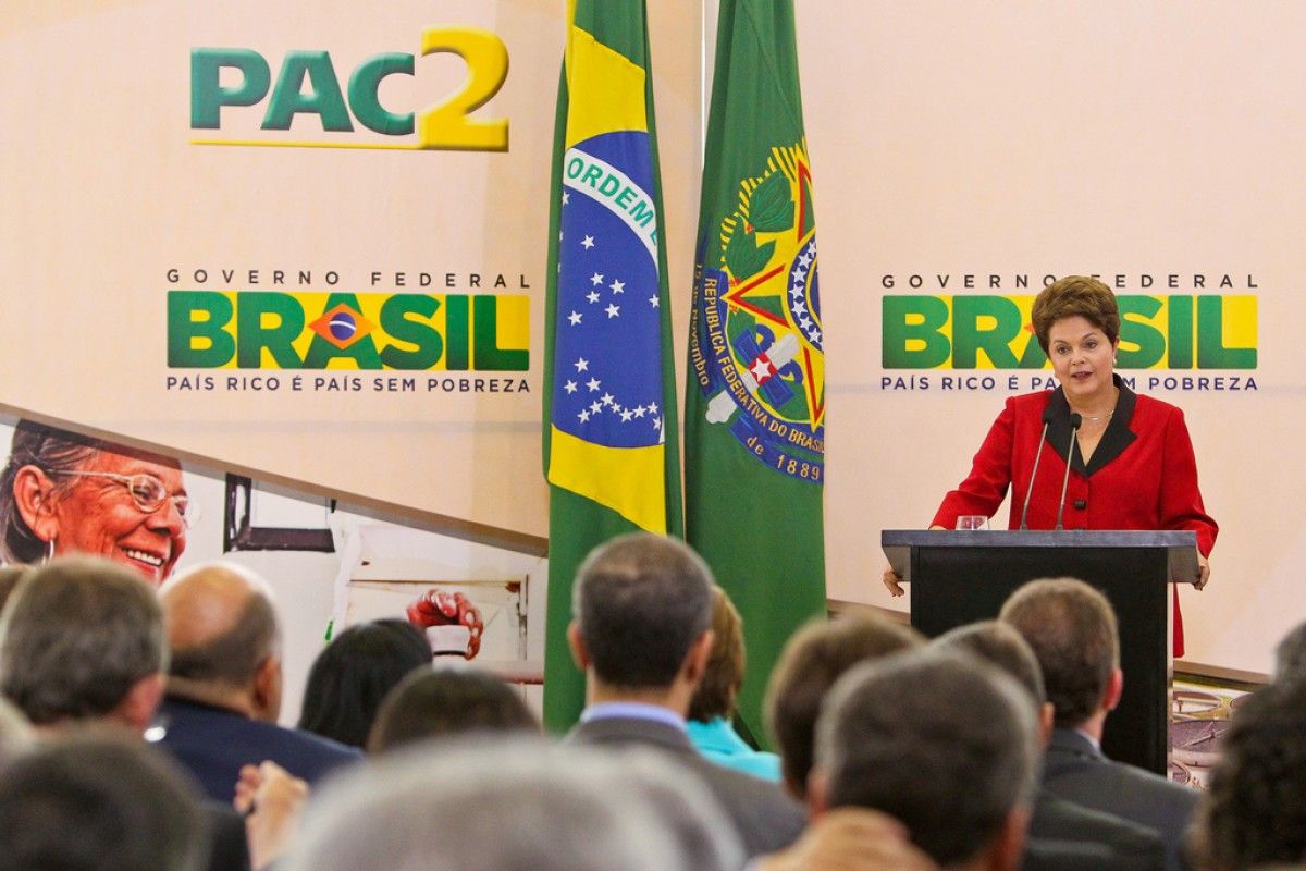 Dilma Rousseff, en un acte a Brasil 