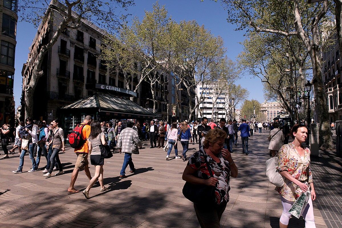 La Rambla de Barcelona, en una imatge d'arxiu