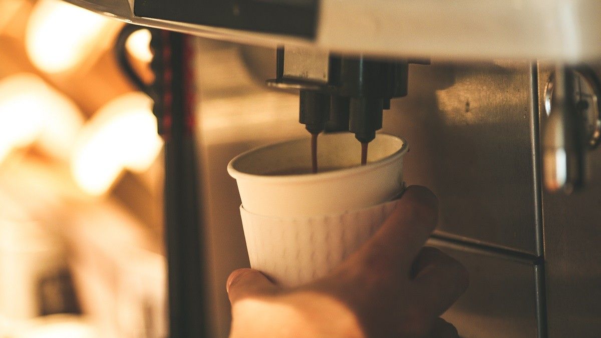 Una màquina de cafè, en una imatge d'arxiu