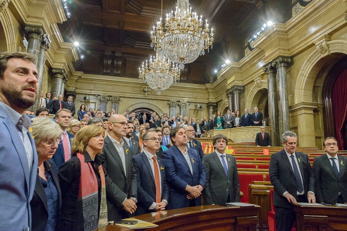 El Govern de Puigdemont, el passat 27 d'octubre al Parlament