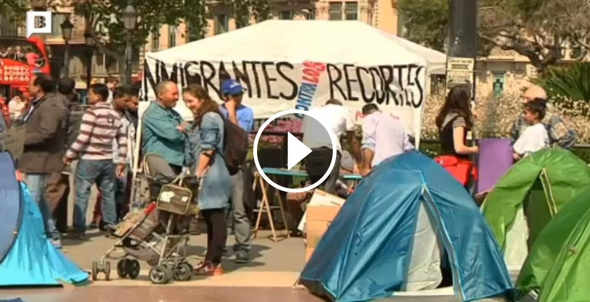 Vídeo: acampada a la plaça Catalunya