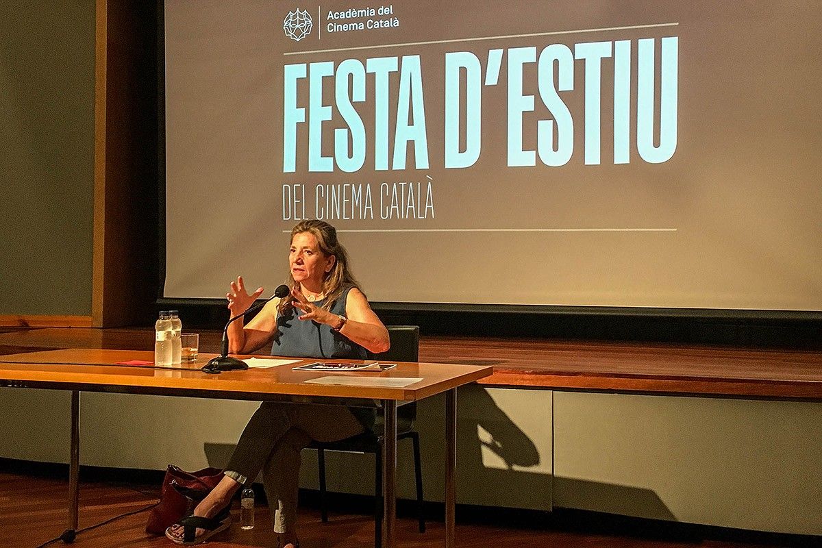 Isona Passola, en la presentació del balanç anual del cinema català