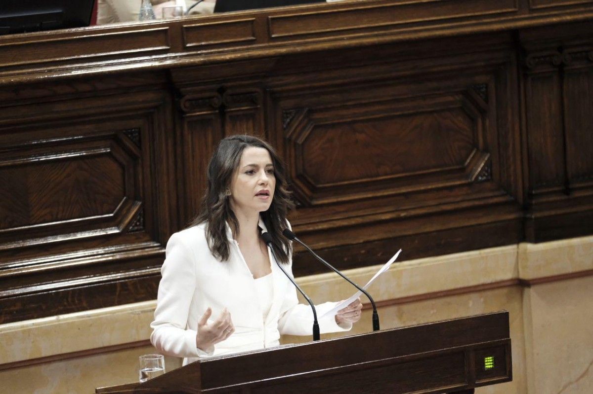 Inés Arrimadas, durant una sessió parlamentària