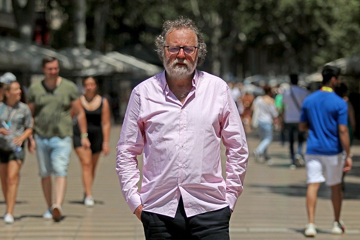 John Carlin, a la Rambla de Barcelona