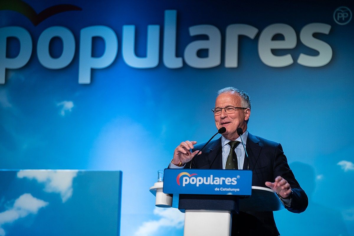 Josep Bou, durant un acte de campanya del PP