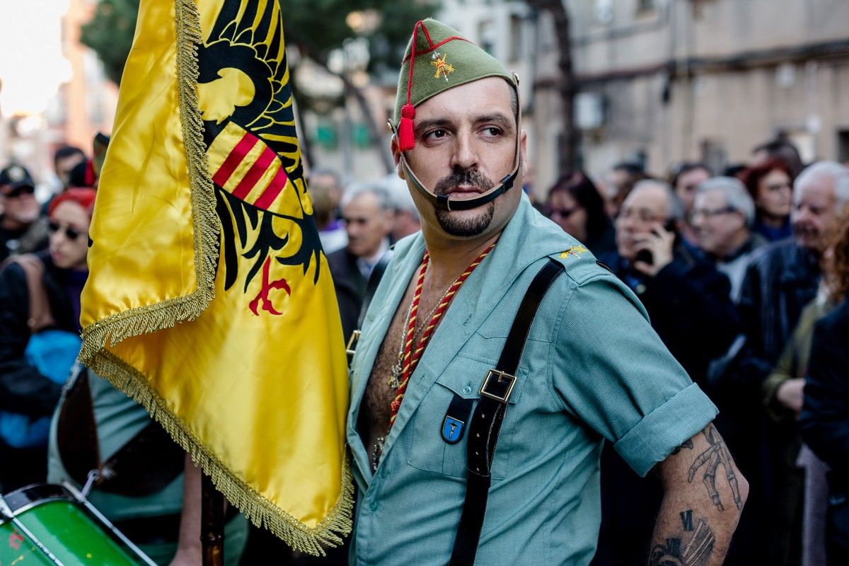 Desfilada dels legionaris a l'Hospitalet de Llobregat el passat Dijous Sant