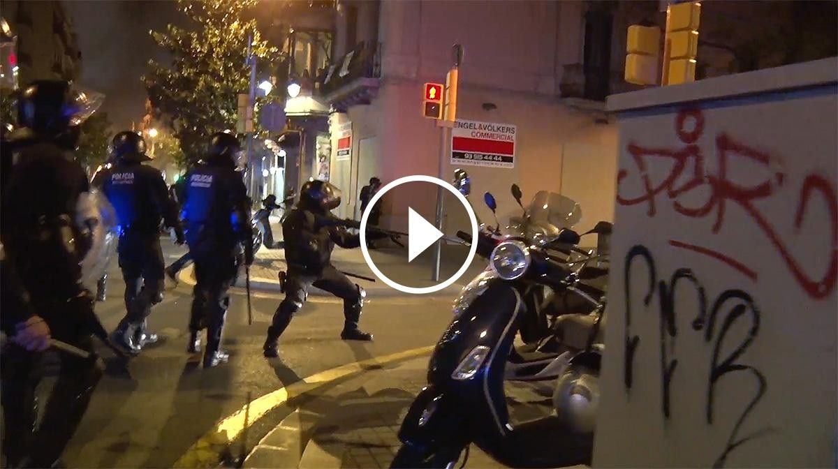 Vídeo dels incidents a Gràcia