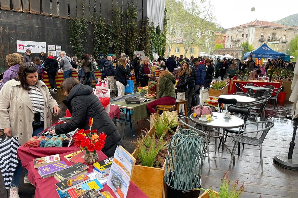 Parades de llibres i roses a Ripoll