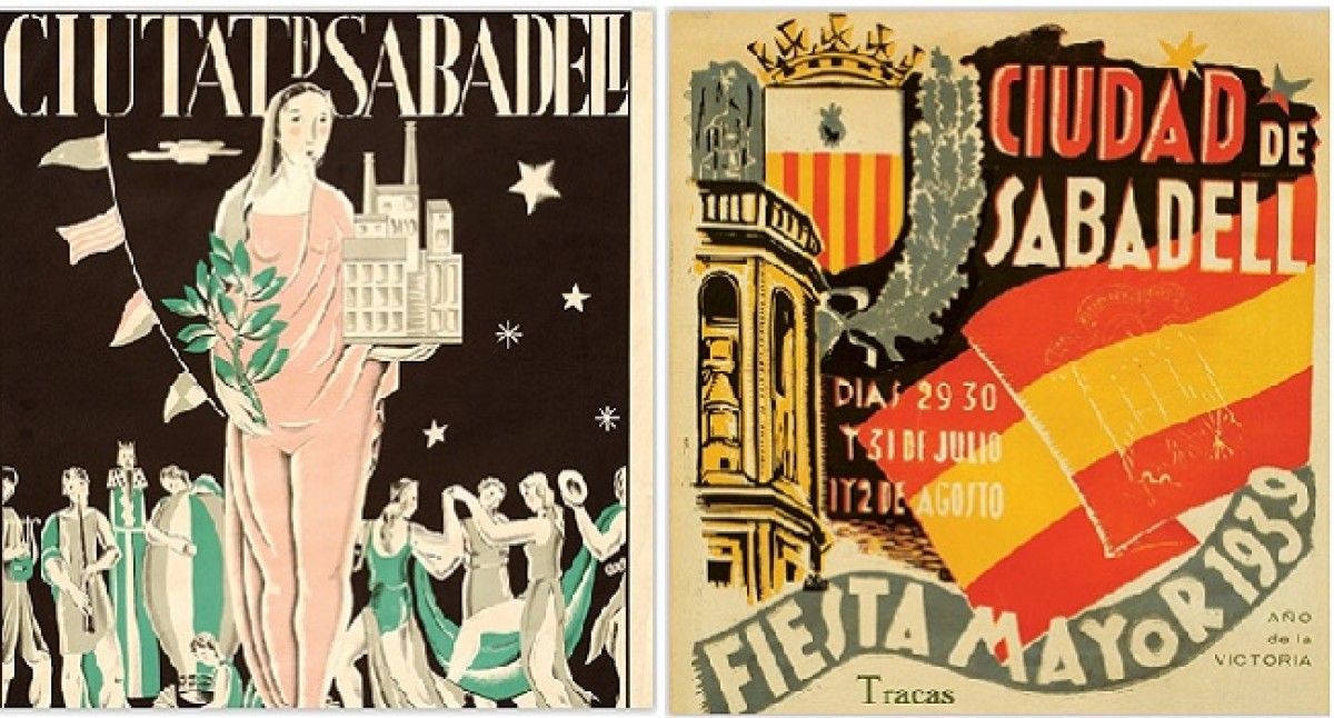 Els dos cartells de Festa Major de Sabadell