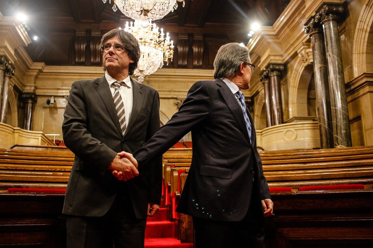 Carles Puigdemont i Artur Mas, després del pas al costat del 2016.