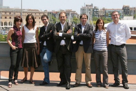 Equip de direcció i delegats temàtics i territorials de l'Agència Catalana de Notícies (ACN). Barcelona. Juliol 2009. 