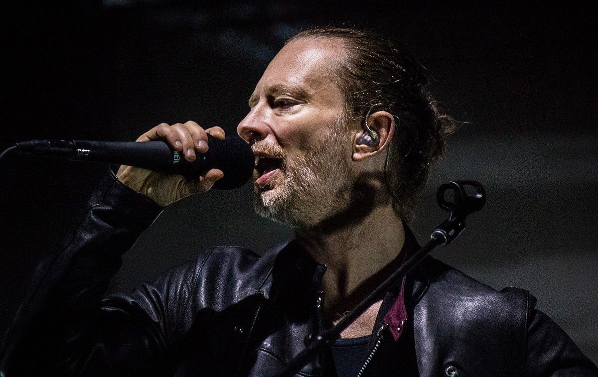 Thom Yorke, líder de Radiohead, durant el concert