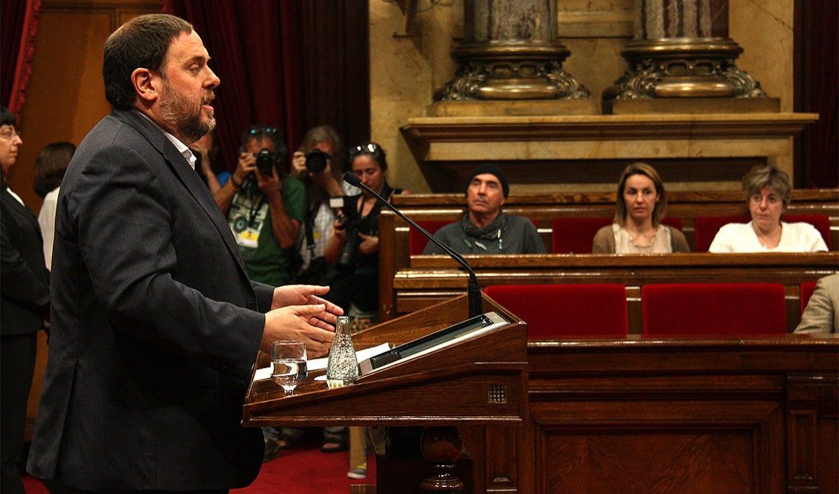 Oriol Junqueras, aquest dimecres al Parlament