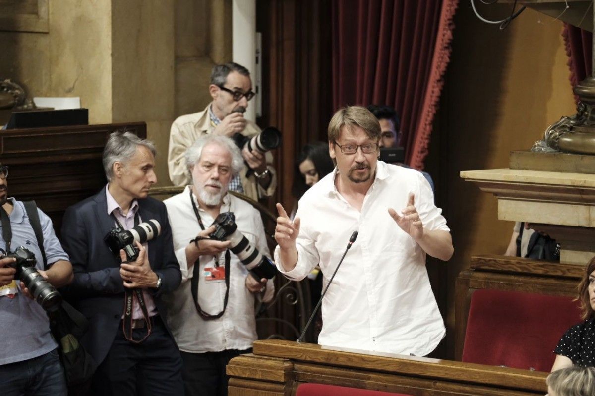 Xavier Domènech, en una intervenció al Parlament.