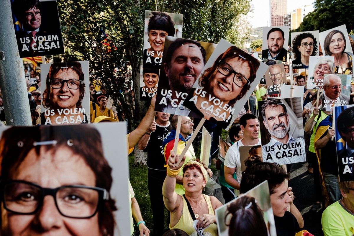 La darrera manifestació demanant l'alliberament dels presos polítics