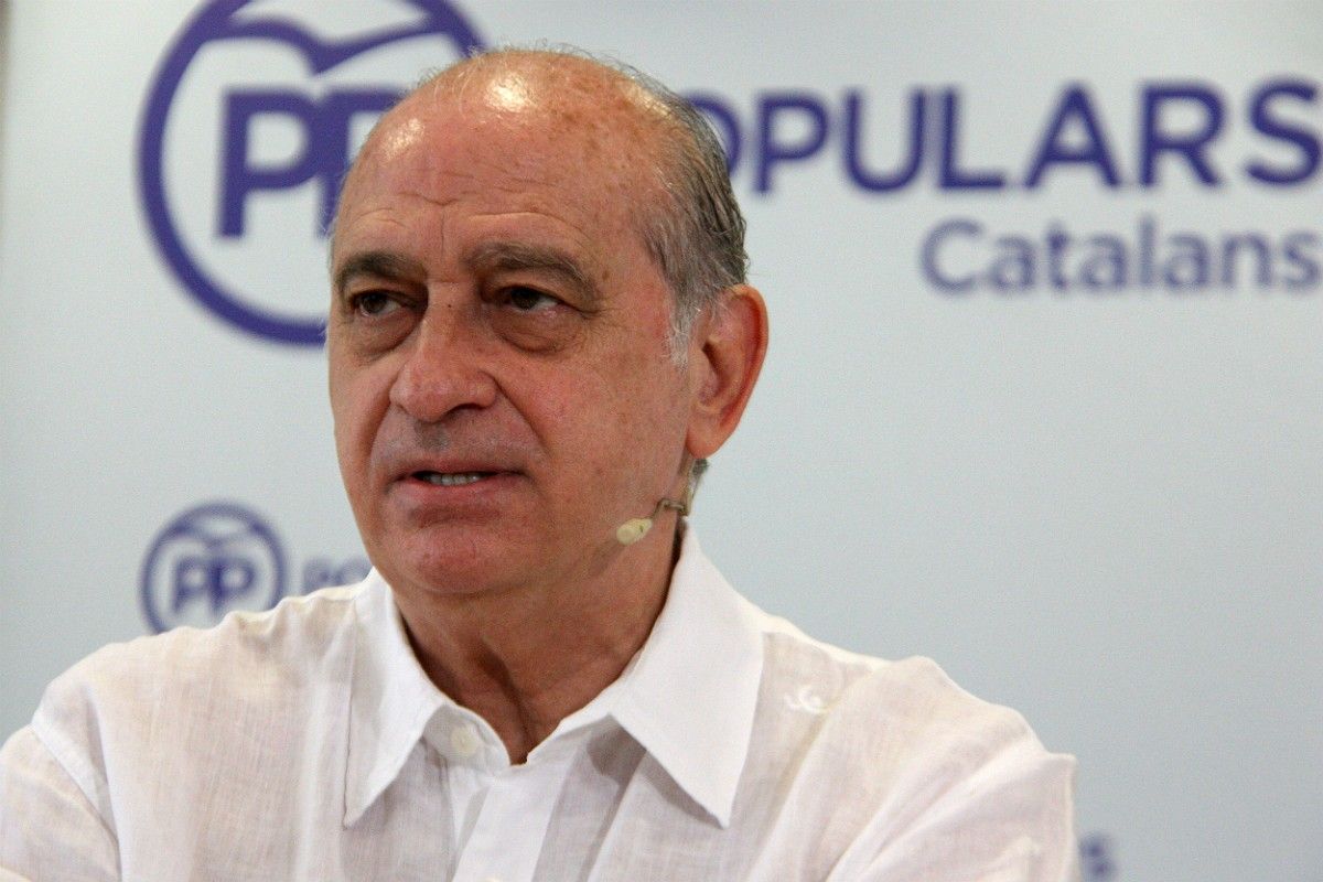 Jorge Fernández, en l'acte de campanya a Castelldefels 