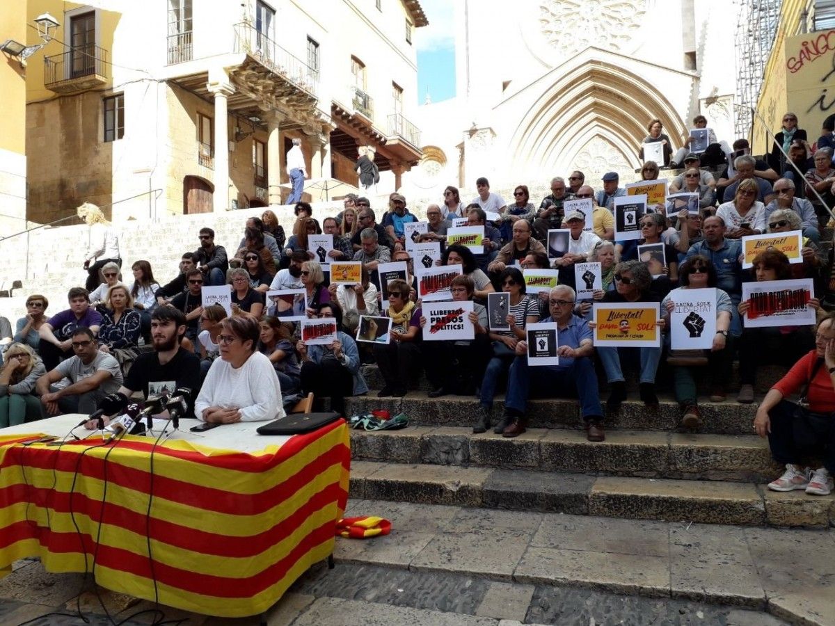 Roda de premsa de familiars dels empresonats a Tarragona