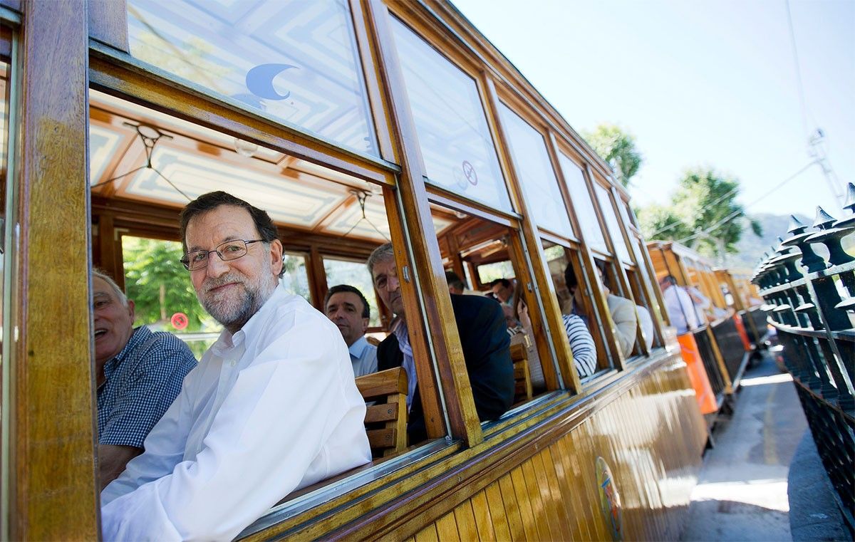 Mariano Rajoy, aparentment tranquil, aquest dimecres a Sóller