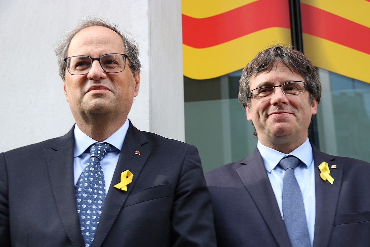 Torra i Puigdemont, en un acte a Brussel·les