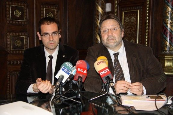 L'alcalde de Castellar, Ignasi Giménez, i l'exdirector general de Transports Terrestres, Manel Villalante, l'any 2010.