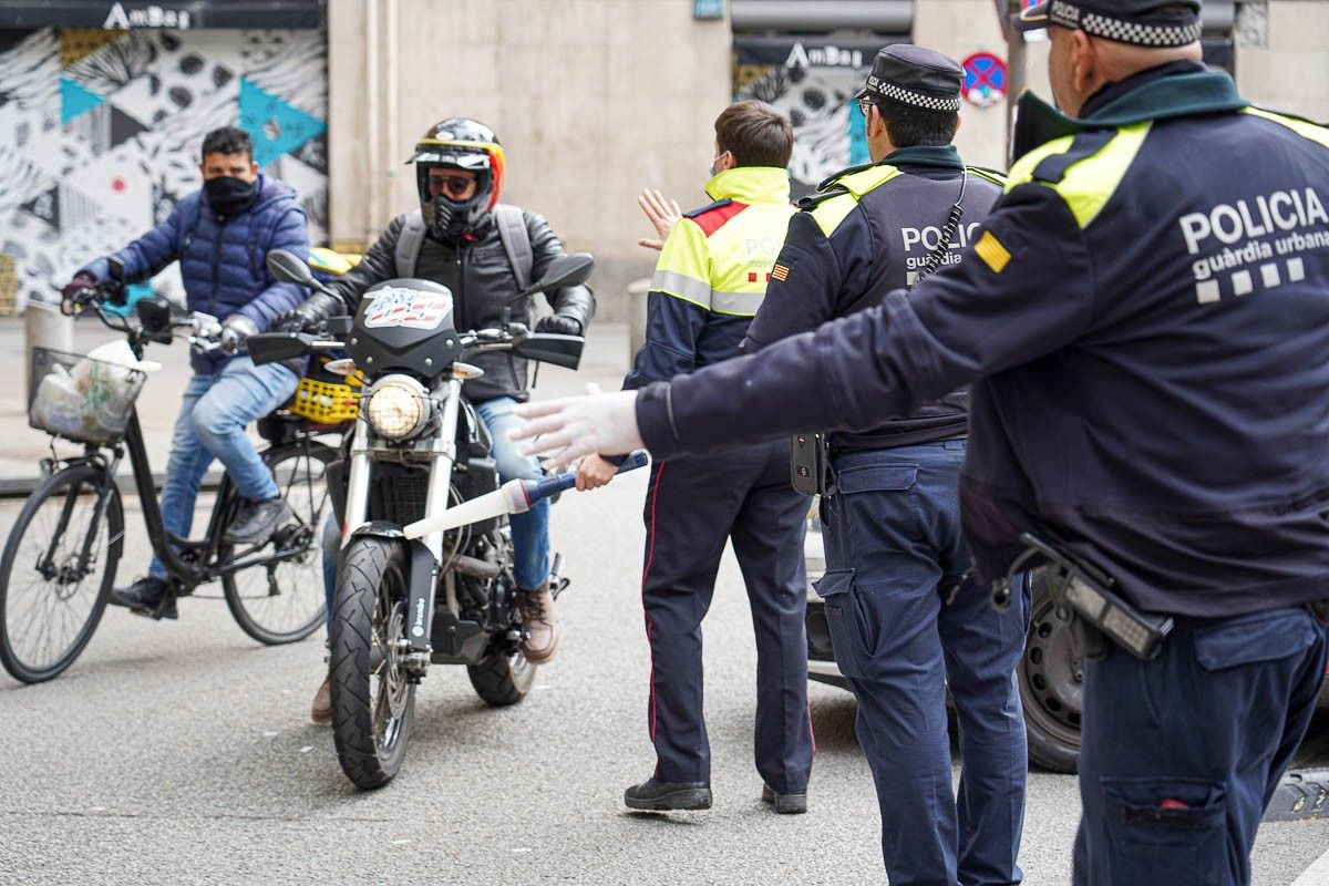 Un control de la Guàrdia Urbana a Barcelona