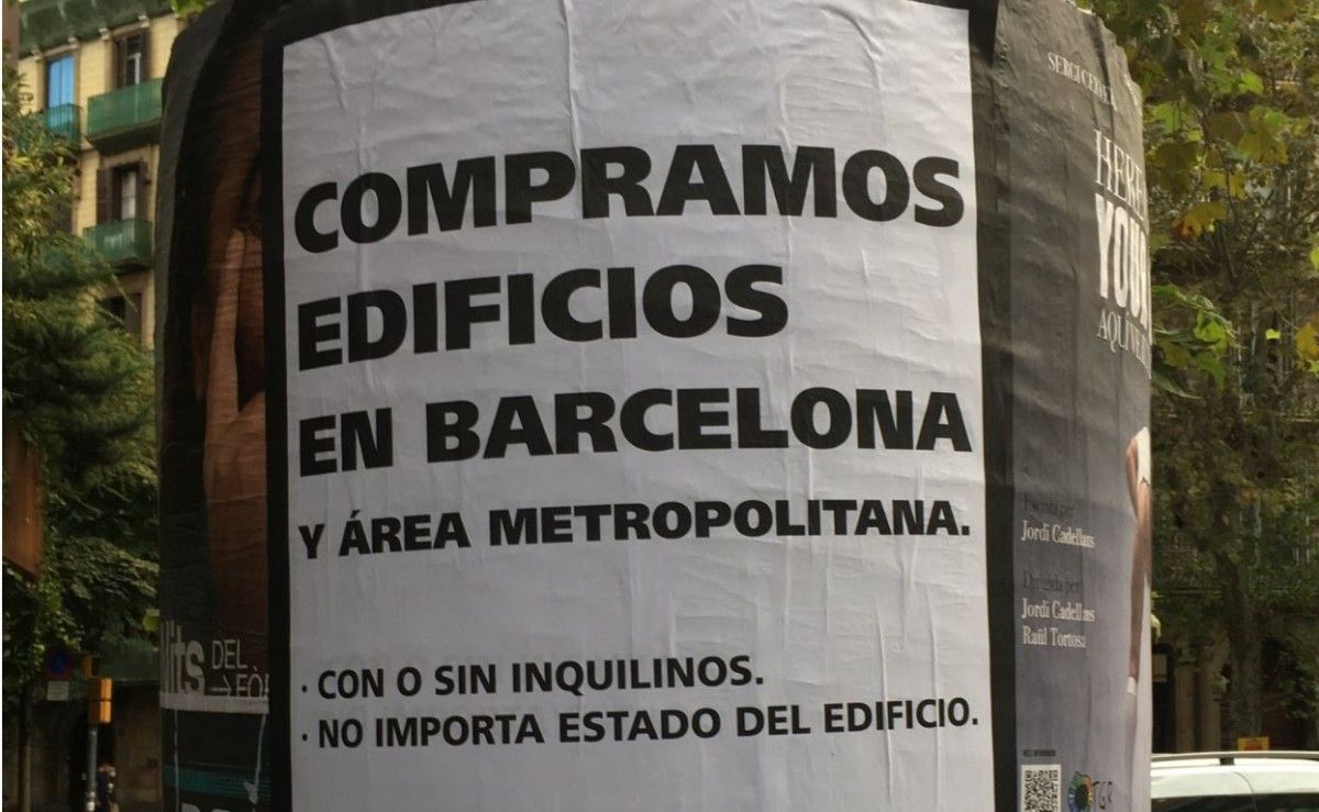 Imatge de l'anunci que es pot trobar per Barcelona