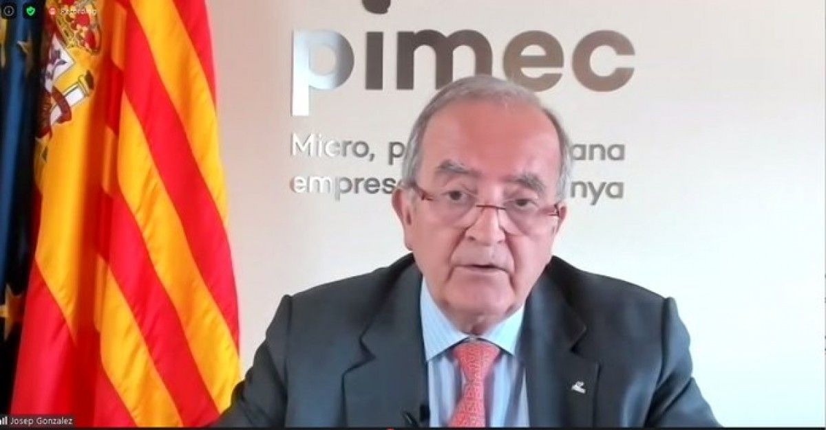 El president de la Pimec, Josep González, aquest divendres.