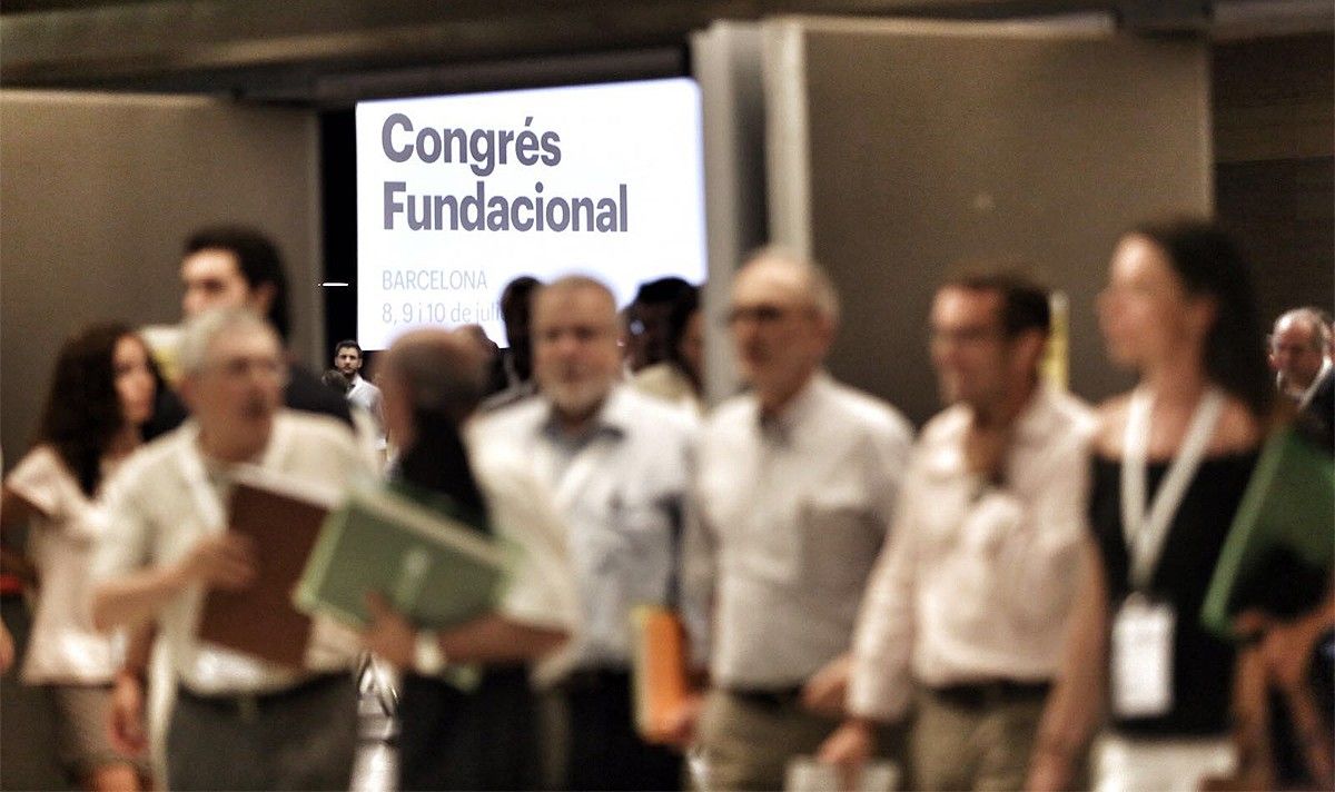Un moment del congrés fundacional del PDC, celebrat al Palau de Congressos el mes de juliol