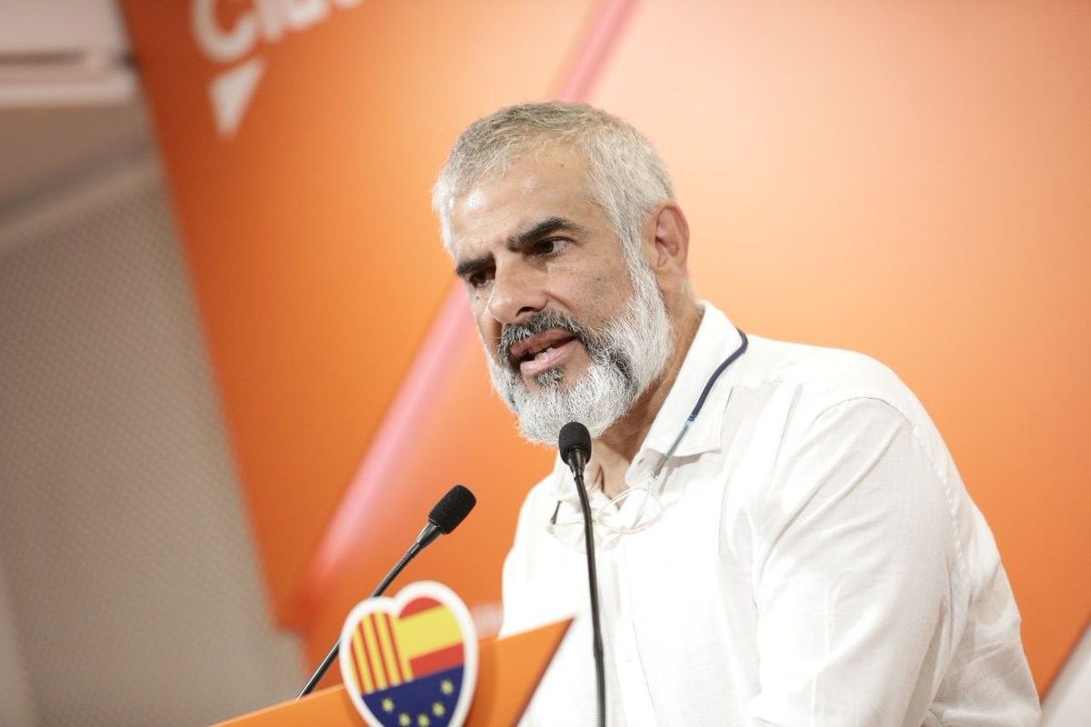 Carlos Carrizosa, portaveu parlamentari de Ciutadans, en roda de premsa