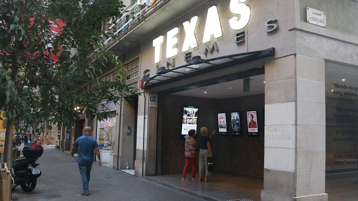 Els cinemes Texas, al barri de Gràcia de Barcelona