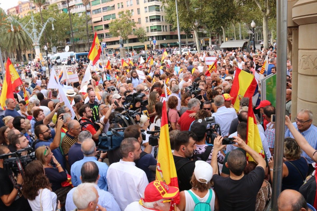 Concentració espanyolista a la Ciutadella.