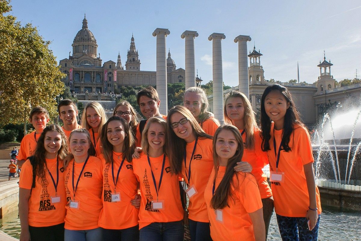 Estudiants estrangers d'AFS a Barcelona