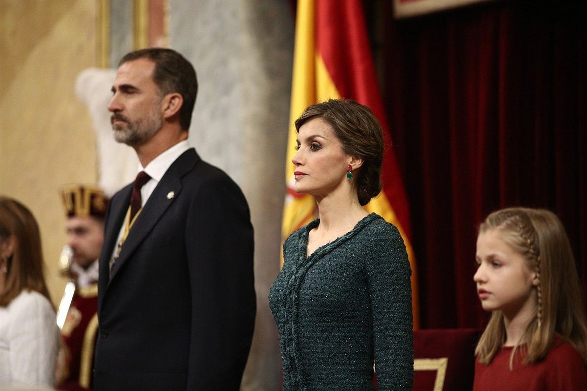 Felip VI, amb Letizia i la seva filla.