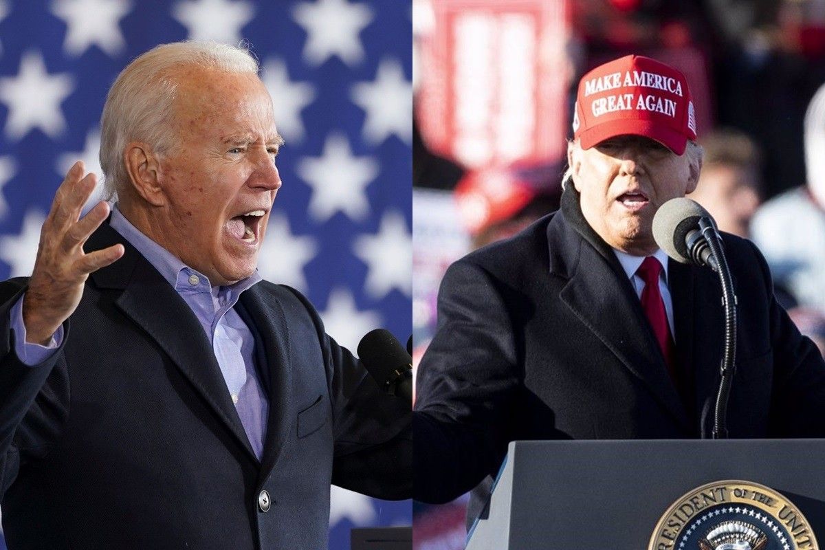 Joe Biden i Donald Trump, en els últims mítings de campanya