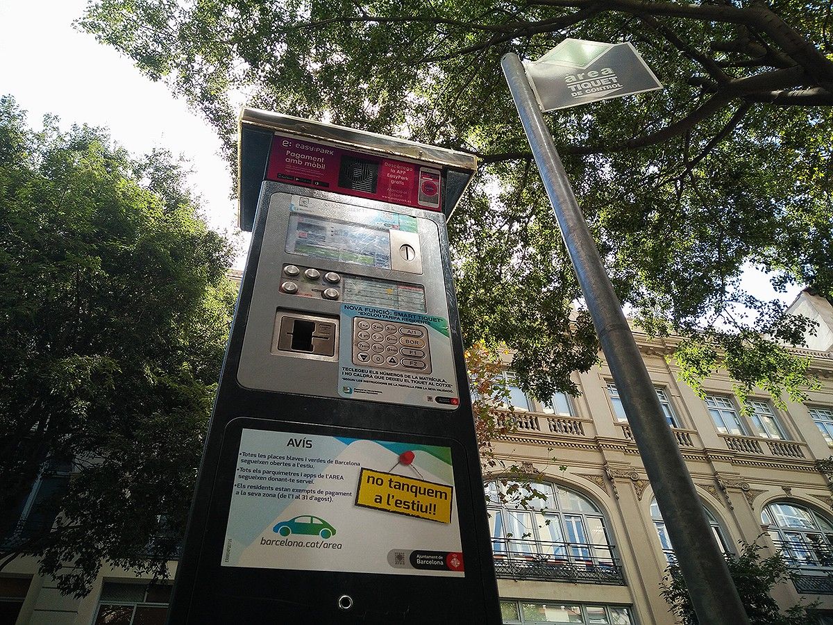 Un parquímetre en un carrer de Barcelona