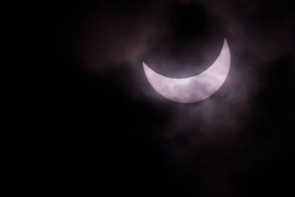L'eclipsi parcial de sol, des de Sant Joan