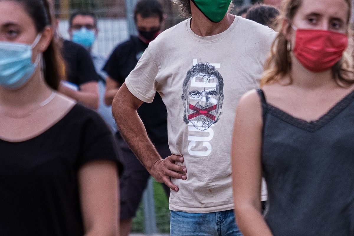 Manifestació de l’esquerra independentista al passeig Lluís Companys